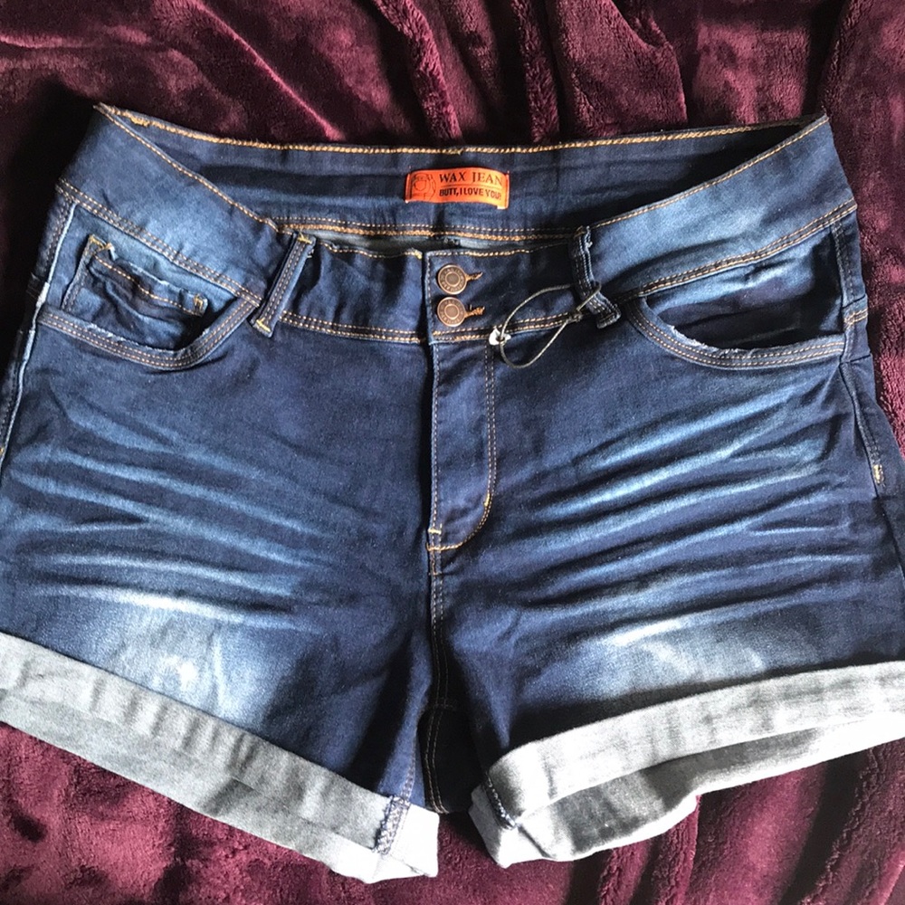 Distressed Denim Shorts